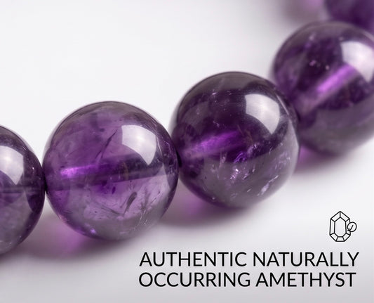 Astrivo Natural Amethyst Crystal Bracelet – Healing Stone for Calm & Clarity