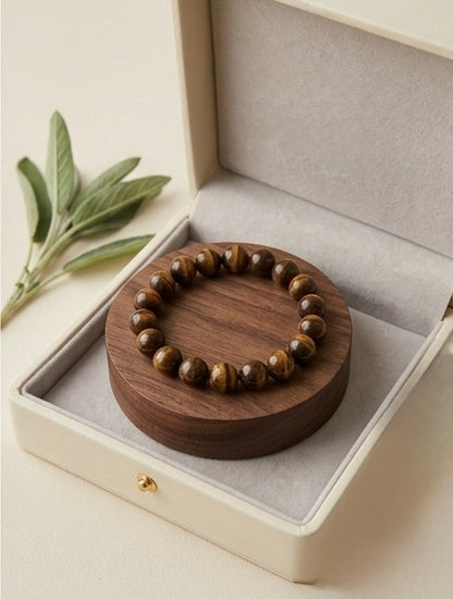 Natural Tiger Eye Crystal Bracelet | AAA Grade 8mm Gemstone Beads | Healing Bracelet for Courage & Strength | Gift for Women & Men
