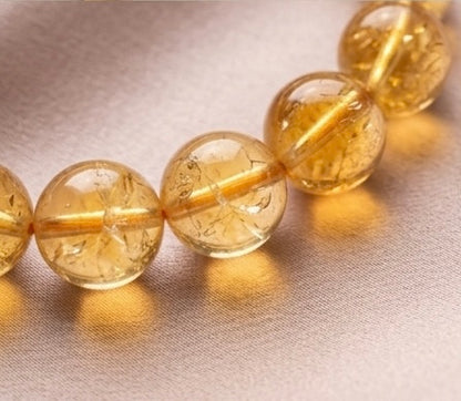 Natural Citrine Crystal Bracelet | AAA Grade 8mm Gemstone Beads | Healing Bracelet for Abundance & Positivity | Gift for Women & Men