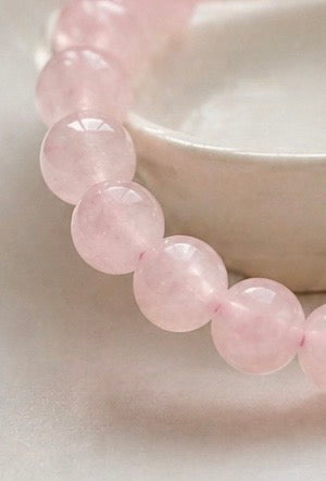 Natural Rose Quartz Crystal Bracelet | AAA Grade 8mm Gemstone Beads | Healing Bracelet for Love & Self-Care | Gift for Women & Men