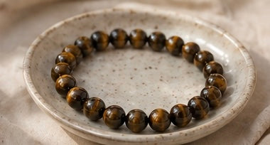 Natural Tiger Eye Crystal Bracelet | AAA Grade 8mm Gemstone Beads | Healing Bracelet for Courage & Strength | Gift for Women & Men