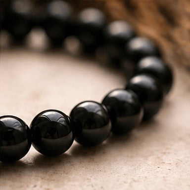 Natural Black Obsidian Crystal Bracelet | AAA Grade 8mm Gemstone Beads | Healing Bracelet for Protection & Grounding | Gift for Women & Men