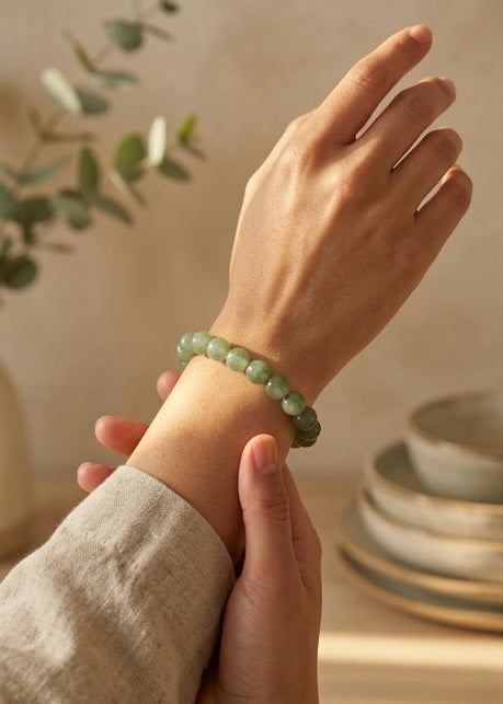 Natural Green Aventurine Crystal Bracelet | AAA Grade 8mm Gemstone Beads | Healing Bracelet for Luck & Prosperity | Gift for Women & Men