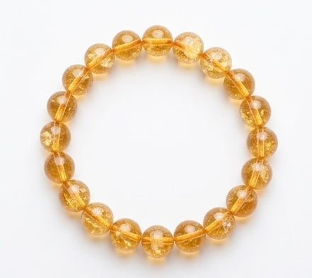 Natural Citrine Crystal Bracelet | AAA Grade 8mm Gemstone Beads | Healing Bracelet for Abundance & Positivity | Gift for Women & Men