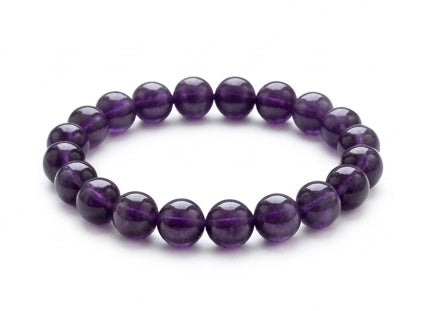Natural Amethyst Crystal Bracelet | AAA Grade 8mm Gemstone Beads | Healing Bracelet for Calm & Clarity | Gift for Women & Men