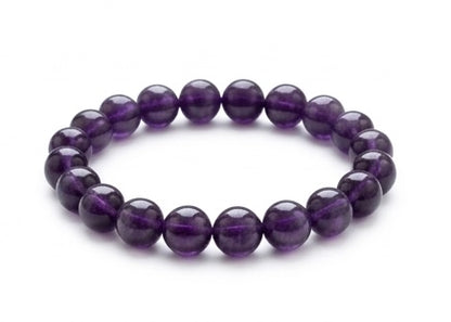 Natural Amethyst Crystal Bracelet | AAA Grade 8mm Gemstone Beads | Healing Bracelet for Calm & Clarity | Gift for Women & Men