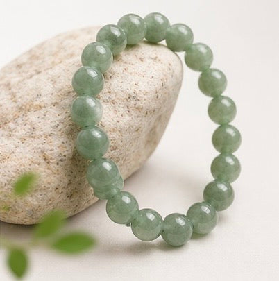 Natural Green Aventurine Crystal Bracelet | AAA Grade 8mm Gemstone Beads | Healing Bracelet for Luck & Prosperity | Gift for Women & Men