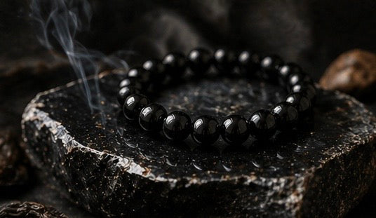 Natural Black Obsidian Crystal Bracelet | AAA Grade 8mm Gemstone Beads | Healing Bracelet for Protection & Grounding | Gift for Women & Men