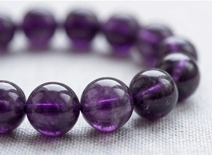 Natural Amethyst Crystal Bracelet | AAA Grade 8mm Gemstone Beads | Healing Bracelet for Calm & Clarity | Gift for Women & Men