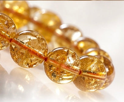 Natural Citrine Crystal Bracelet | AAA Grade 8mm Gemstone Beads | Healing Bracelet for Abundance & Positivity | Gift for Women & Men