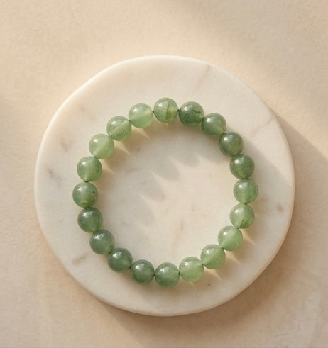 Natural Green Aventurine Crystal Bracelet | AAA Grade 8mm Gemstone Beads | Healing Bracelet for Luck & Prosperity | Gift for Women & Men
