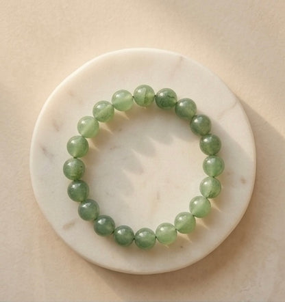 Natural Green Aventurine Crystal Bracelet | AAA Grade 8mm Gemstone Beads | Healing Bracelet for Luck & Prosperity | Gift for Women & Men